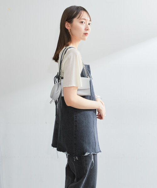 Kastane(カスタネ)の「*【5色展開】ベロアチュール半袖TEE(Tシャツ/カットソー・レディース・ライム/アイボリー/ブラック/ブルー/ピンク・FREE)」の21枚目の写真