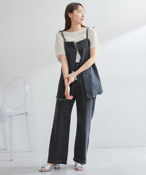 Kastane(カスタネ)の「*【5色展開】ベロアチュール半袖TEE(Tシャツ/カットソー・レディース・ライム/アイボリー/ブラック/ブルー/ピンク・FREE)」の19枚目の写真