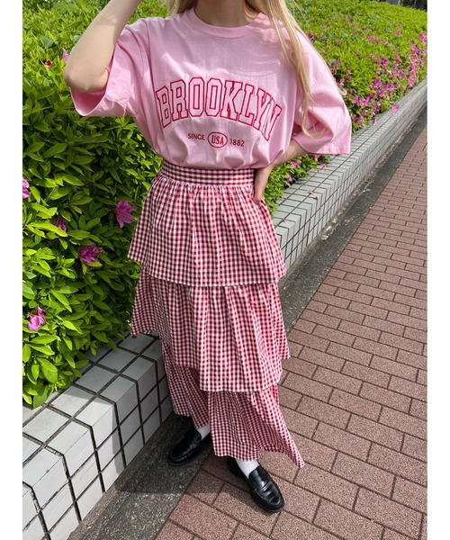 WC(ダブル シー)の「BROOKLYNロゴ ビッグTee(Tシャツ/カットソー・レディース・グレー/ピンク/ネイビー・FREE)」の16枚目の写真