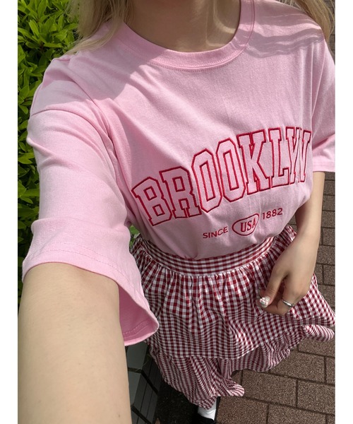 WC(ダブル シー)の「BROOKLYNロゴ ビッグTee(Tシャツ/カットソー・レディース・グレー/ピンク/ネイビー・FREE)」の18枚目の写真
