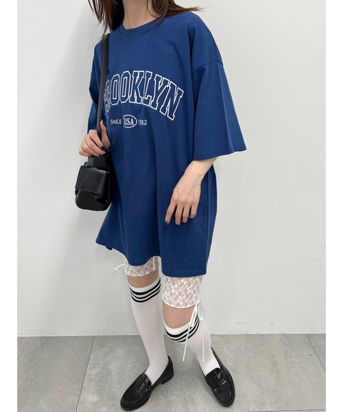 WC(ダブル シー)の「BROOKLYNロゴ ビッグTee(Tシャツ/カットソー・レディース・グレー/ピンク/ネイビー・FREE)」の8枚目の写真