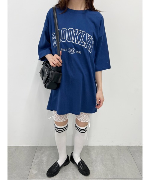 WC(ダブル シー)の「BROOKLYNロゴ ビッグTee(Tシャツ/カットソー・レディース・グレー/ピンク/ネイビー・FREE)」の9枚目の写真