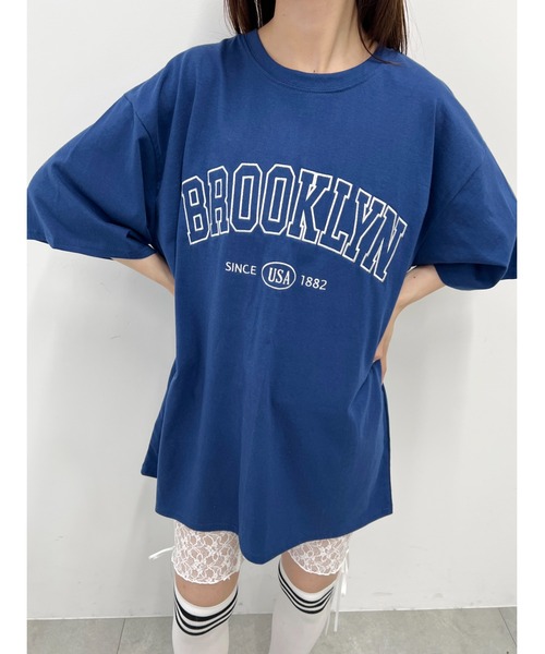 WC(ダブル シー)の「BROOKLYNロゴ ビッグTee(Tシャツ/カットソー・レディース・グレー/ピンク/ネイビー・FREE)」の10枚目の写真