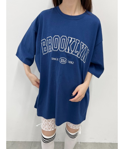 WC(ダブル シー)の「BROOKLYNロゴ ビッグTee(Tシャツ/カットソー・レディース・グレー/ピンク/ネイビー・FREE)」の11枚目の写真