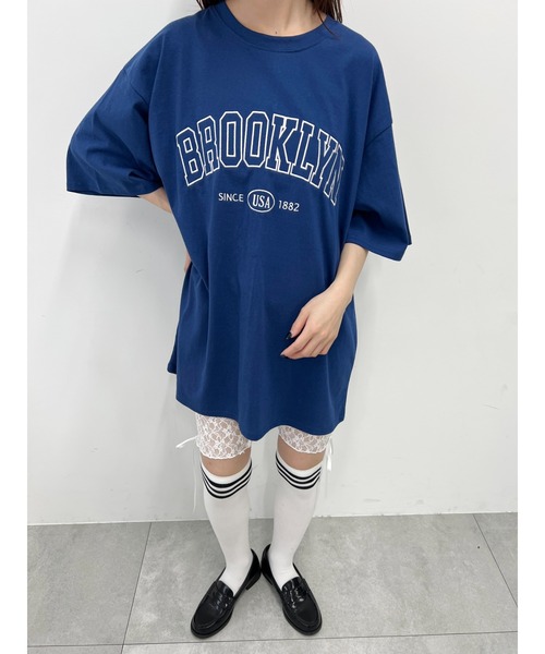 WC(ダブル シー)の「BROOKLYNロゴ ビッグTee(Tシャツ/カットソー・レディース・グレー/ピンク/ネイビー・FREE)」の12枚目の写真