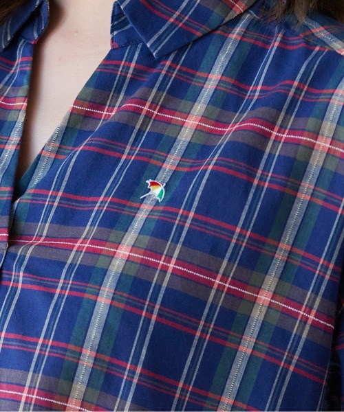 Arnold Palmer(アーノルドパーマー)の「リングチェック 半袖 スキッパーシャツ(シャツ/ブラウス・レディース・ブラック/ベージュ/ネイビー/ホワイト・S/M/L)」の6枚目の写真