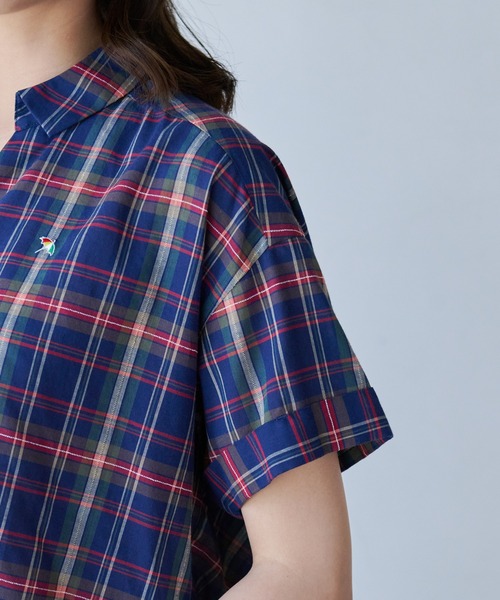 Arnold Palmer(アーノルドパーマー)の「リングチェック 半袖 スキッパーシャツ(シャツ/ブラウス・レディース・ブラック/ベージュ/ネイビー/ホワイト・S/M/L)」の7枚目の写真