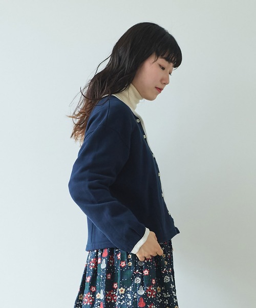ビュルデサボン　◯30/10裏毛 パイピングカーディガン .　コン bulle de savon（ビュルデサボン）の「《bulle de savon 30th