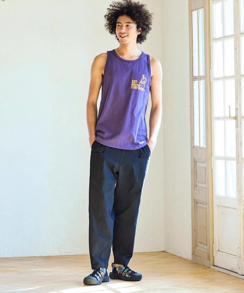 go slow caravan（ゴースローキャラバン）の「USA/C ラウンドタンクトップ（タンクトップ・メンズ・ホワイト/ブラック/バイオレット・LARGE/MEDIUM）」の20枚目の写真