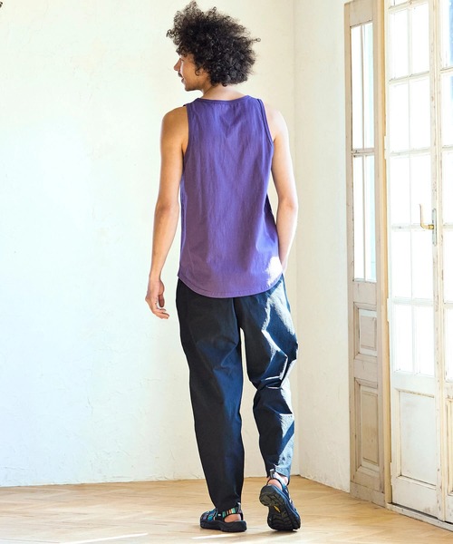 go slow caravan（ゴースローキャラバン）の「USA/C ラウンドタンクトップ（タンクトップ・メンズ・ホワイト/ブラック/バイオレット・LARGE/MEDIUM）」の21枚目の写真