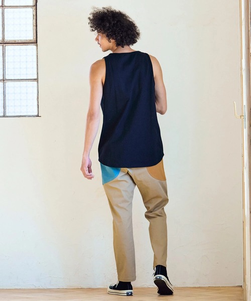 go slow caravan（ゴースローキャラバン）の「USA/C ラウンドタンクトップ（タンクトップ・メンズ・ホワイト/ブラック/バイオレット・LARGE/MEDIUM）」の10枚目の写真