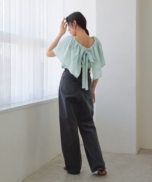 EMMEL REFINES（エメルリファインズ）の「＜EMMEL REFINES＞EM ハイウエスト ストレートデニム 2（デニムパンツ・レディース・ダークグレー/コバルトブルー・XS/M/S）」の7枚目の写真