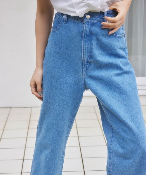 EMMEL REFINES（エメルリファインズ）の「＜EMMEL REFINES＞EM ハイウエスト ストレートデニム 2（デニムパンツ・レディース・ダークグレー/コバルトブルー・XS/M/S）」の9枚目の写真