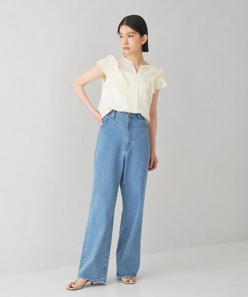 EMMEL REFINES（エメルリファインズ）の「＜EMMEL REFINES＞EM ハイウエスト ストレートデニム 2（デニムパンツ・レディース・ダークグレー/コバルトブルー・XS/M/S）」の13枚目の写真