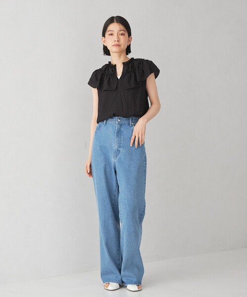 EMMEL REFINES（エメルリファインズ）の「＜EMMEL REFINES＞EM ハイウエスト ストレートデニム 2（デニムパンツ・レディース・ダークグレー/コバルトブルー・XS/M/S）」の14枚目の写真