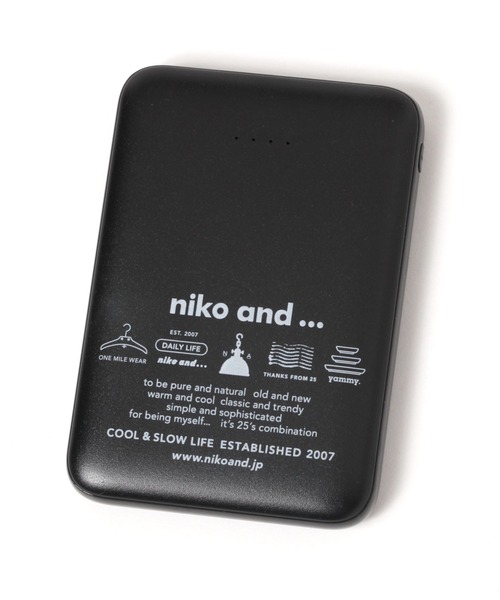 niko and...(ニコアンド)の「オリジナルニコロゴモバイルバッテリー5000mAh(スマホグッズ・レディース・ブラック/ホワイト・0)」の10枚目の写真