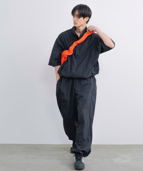 セール】Wide straight nylon tech pants / ワイドストレートナイロン