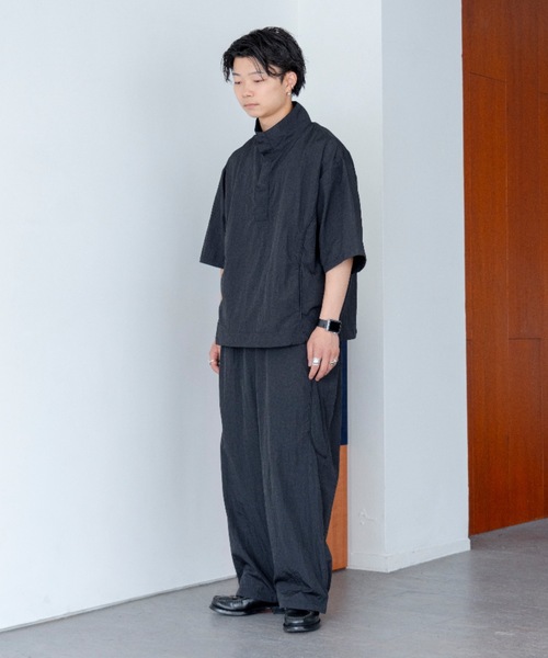 SINSS（シンス）の「Wide straight nylon tech pants / ワイド