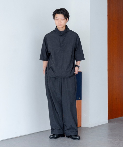 SINSS（シンス）の「Wide straight nylon tech pants / ワイドストレートナイロンテックパンツ（その他パンツ・メンズ・ブラック・SMALL/MEDIUM/LARGE）」の21枚目の写真