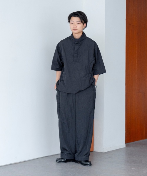 【美品】SINSS 24aw ワイドストレートスラックス　L セール】Center press two tuck wide straight slacks