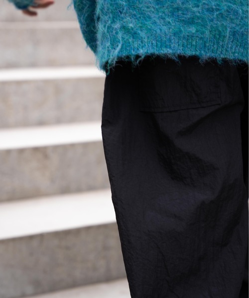 セール】Wide straight nylon tech pants / ワイドストレートナイロン