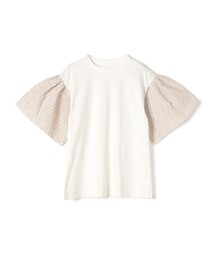 Giboulee（ジブール）の「Giboulee:〈手洗い可能〉カット ジャカード コンビ プルオーバー（Tシャツ/カットソー）」