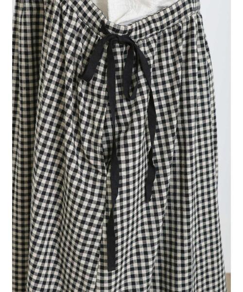Samansa Mos2(サマンサ モスモス)の「レース貼りエプロンワンピース(ワンピース・レディース・モカ/キナリ/ブラック/チャコールグレー・F)」の14枚目の写真