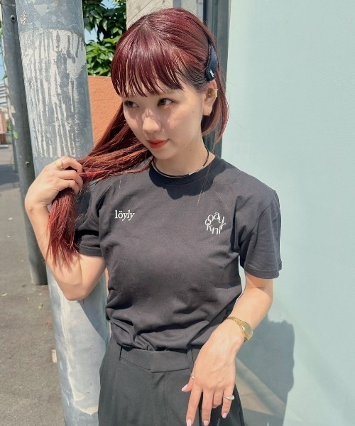 【ZOZOTOWN限定】LHP×momo/Organic cotton【aurinkoo】logo print T (Ladys)/lhpmom(Tシャツ/カットソー)|L.H.P(エルエイチピー)