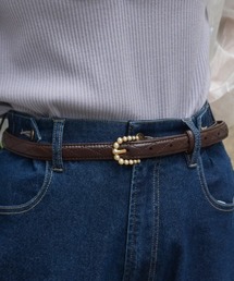 axes femme | パールバックル細ベルト(ベルト)