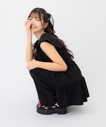 ゆん✕REDYAZEビックカラーティアードブラウス×裾デザイン ゆん✕REDYAZEビックカラーティアードブラウス×裾デザイン
