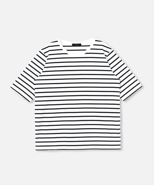 allureville（アルアバイル）の「◇ BASIC T（Tシャツ/カットソー・レディース・オフホワイト/ブラック系その他/ブラック・2）」の3枚目の写真