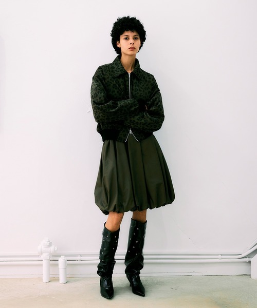 NOISE MAKER（ノイズメーカー）の「【追加②】ミディ丈バルーンスカート【Made in Japan】（スカート・レディース・ブラック/パープル/ライム/グレー/オレンジ/カーキ・38/36）」の3枚目の写真