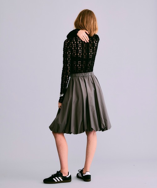 NOISE MAKER（ノイズメーカー）の「【追加②】ミディ丈バルーンスカート【Made in Japan】（スカート・レディース・ブラック/パープル/ライム/グレー/オレンジ/カーキ・38/36）」の16枚目の写真