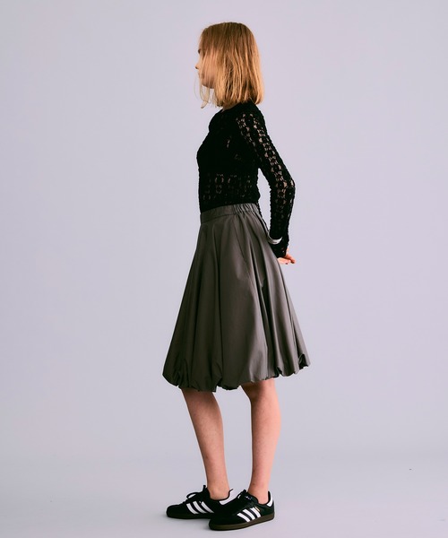 NOISE MAKER（ノイズメーカー）の「【追加②】ミディ丈バルーンスカート【Made in Japan】（スカート・レディース・ブラック/パープル/ライム/グレー/オレンジ/カーキ・38/36）」の14枚目の写真