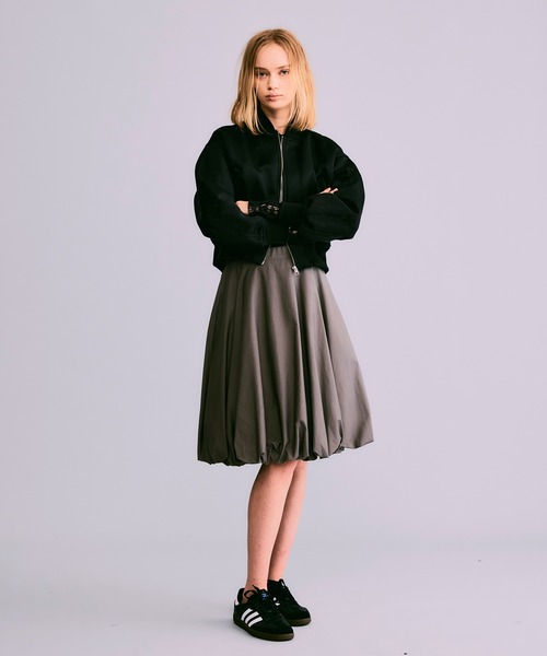 NOISE MAKER（ノイズメーカー）の「【追加②】ミディ丈バルーンスカート【Made in Japan】（スカート・レディース・ブラック/パープル/ライム/グレー/オレンジ/カーキ・38/36）」の15枚目の写真