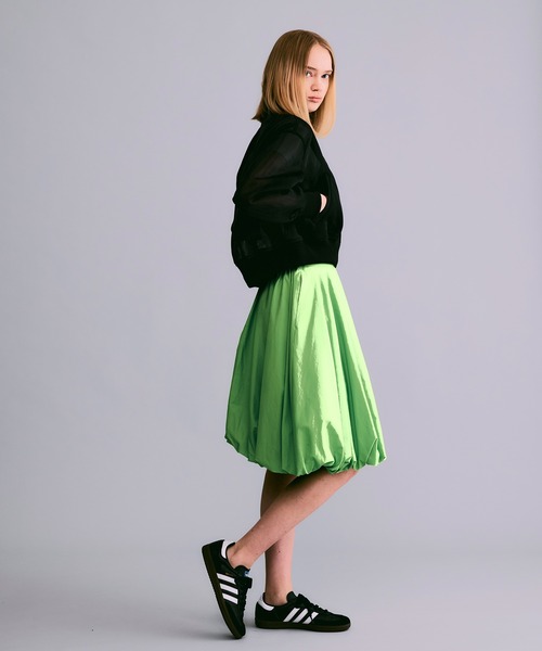 NOISE MAKER（ノイズメーカー）の「【追加②】ミディ丈バルーンスカート【Made in Japan】（スカート・レディース・ブラック/パープル/ライム/グレー/オレンジ/カーキ・38/36）」の20枚目の写真