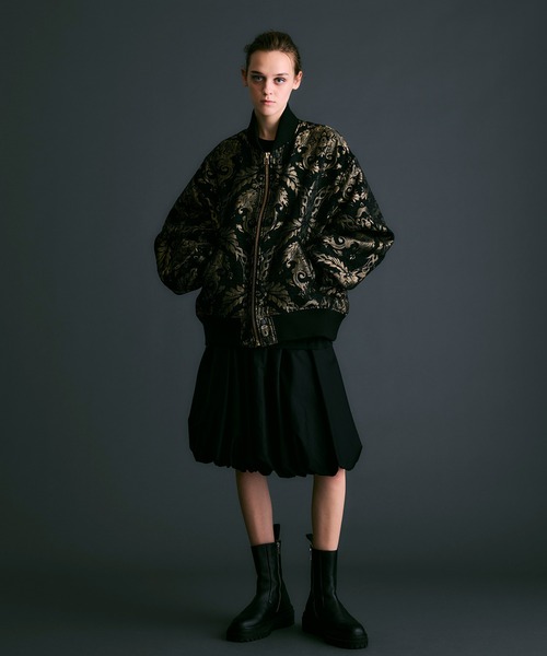 NOISE MAKER（ノイズメーカー）の「【追加②】ミディ丈バルーンスカート【Made in Japan】（スカート・レディース・ブラック/パープル/ライム/グレー/オレンジ/カーキ・38/36）」の12枚目の写真