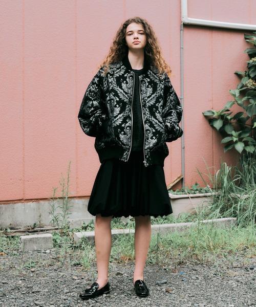 NOISE MAKER（ノイズメーカー）の「【追加②】ミディ丈バルーンスカート【Made in Japan】（スカート・レディース・ブラック/パープル/ライム/グレー/オレンジ/カーキ・38/36）」の11枚目の写真