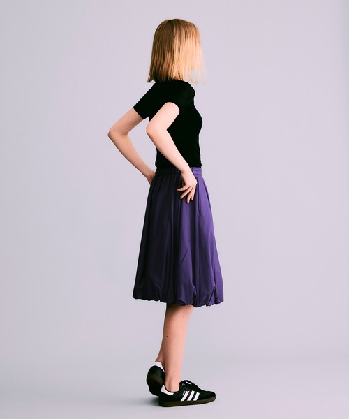 NOISE MAKER（ノイズメーカー）の「【追加②】ミディ丈バルーンスカート【Made in Japan】（スカート・レディース・ブラック/パープル/ライム/グレー/オレンジ/カーキ・38/36）」の21枚目の写真