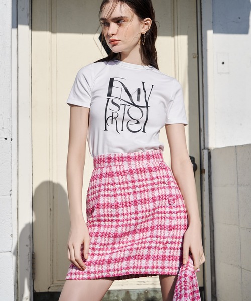 EIMY ISTOIRE(エイミーイストワール)の「半袖Tシャツ(Tシャツ/カットソー・レディース・ホワイト・FREE)」の5枚目の写真