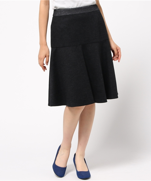 PRINGLE 1815（プリングル1815）の「ニットヘリンボンフレアスカート  