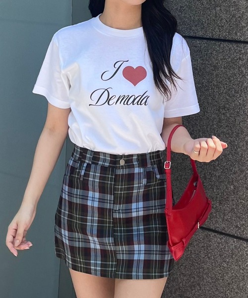 fiere(フィエール)の「シンプルハートプリント半袖Tシャツ(Tシャツ/カットソー・レディース・ホワイト・LARGE/MEDIUM/SMALL)」の3枚目の写真