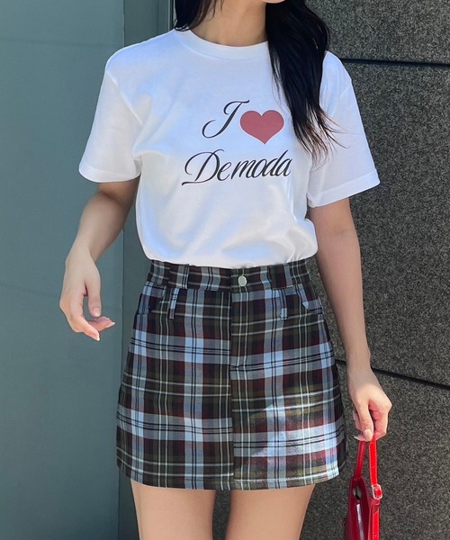 fiere(フィエール)の「シンプルハートプリント半袖Tシャツ(Tシャツ/カットソー・レディース・ホワイト・LARGE/MEDIUM/SMALL)」の5枚目の写真