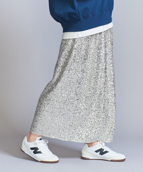 BEAUTY&YOUTH UNITED ARROWS（ビューティーアンドユースユナイテッドアローズ）の「スパンコール Iライン スカート（スカート・レディース・ブラウン/シルバー・M/S）」の7枚目の写真