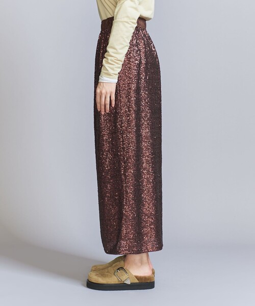 BEAUTY&YOUTH UNITED ARROWS（ビューティーアンドユースユナイテッドアローズ）の「スパンコール Iライン スカート（スカート・レディース・ブラウン/シルバー・M/S）」の10枚目の写真