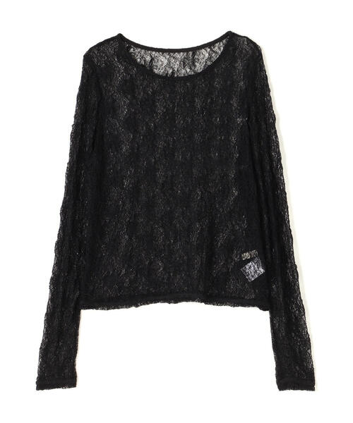 N.（N. Natural Beauty Basic）（エヌエヌナチュラルビューティーベーシック）の「◆シアーフラワーカットソー（Tシャツ/カットソー・レディース・オフホワイト/ブラック・MEDIUM）」の17枚目の写真