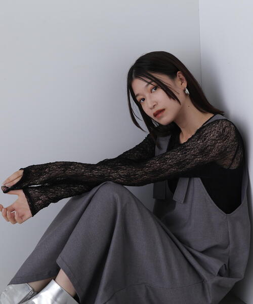 N.（N. Natural Beauty Basic）（エヌエヌナチュラルビューティーベーシック）の「◆シアーフラワーカットソー（Tシャツ/カットソー・レディース・オフホワイト/ブラック・MEDIUM）」の18枚目の写真