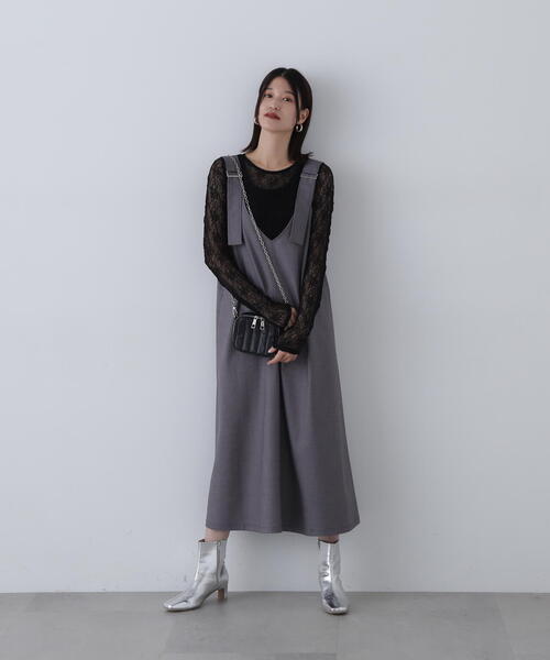 N.（N. Natural Beauty Basic）（エヌエヌナチュラルビューティーベーシック）の「◆シアーフラワーカットソー（Tシャツ/カットソー・レディース・オフホワイト/ブラック・MEDIUM）」の19枚目の写真