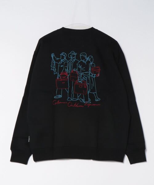 RUGGEDWORKS(ラゲッドワークス)の「Coleman【コールマン】ユニセックス Line Art Sweat Crew(スウェット・レディース・グレー/ブラック/ホワイト・S/M/L/XL)」の4枚目の写真