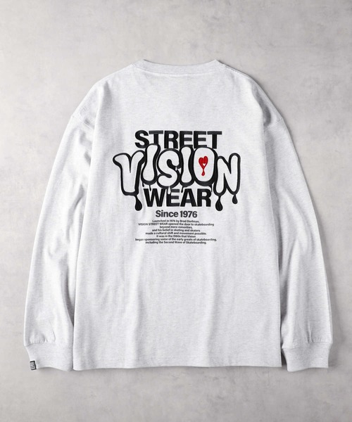 Right-on(ライトオン)の「【VISION STREET WEAR】ハートロゴロンT(Tシャツ/カットソー・メンズ・ブラック/ライトグレー/ホワイト・M/L/XL)」の6枚目の写真